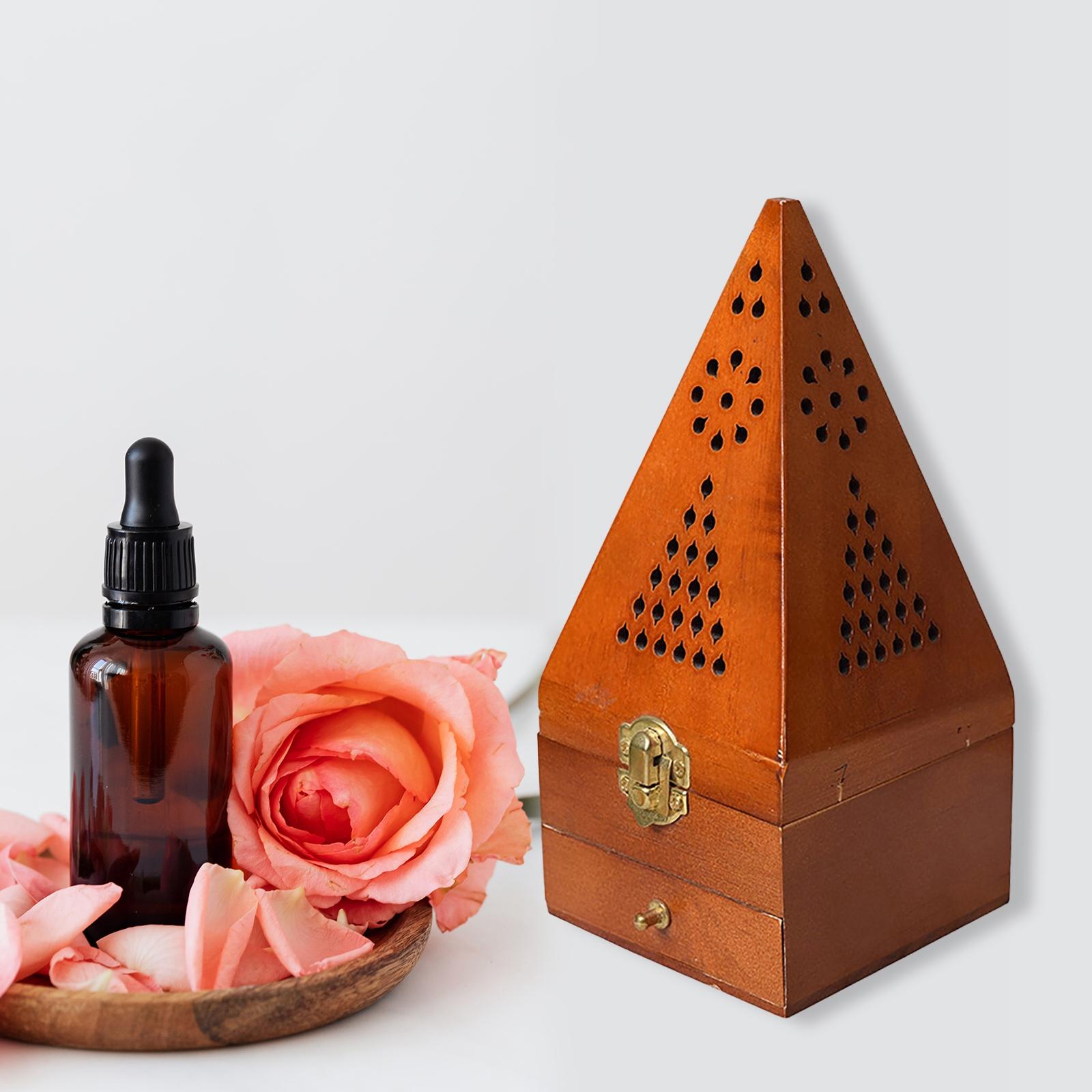 Home Fragrance Gift Box - Houten wierookkegelhouders Handgemaakte asvanger Houten kist