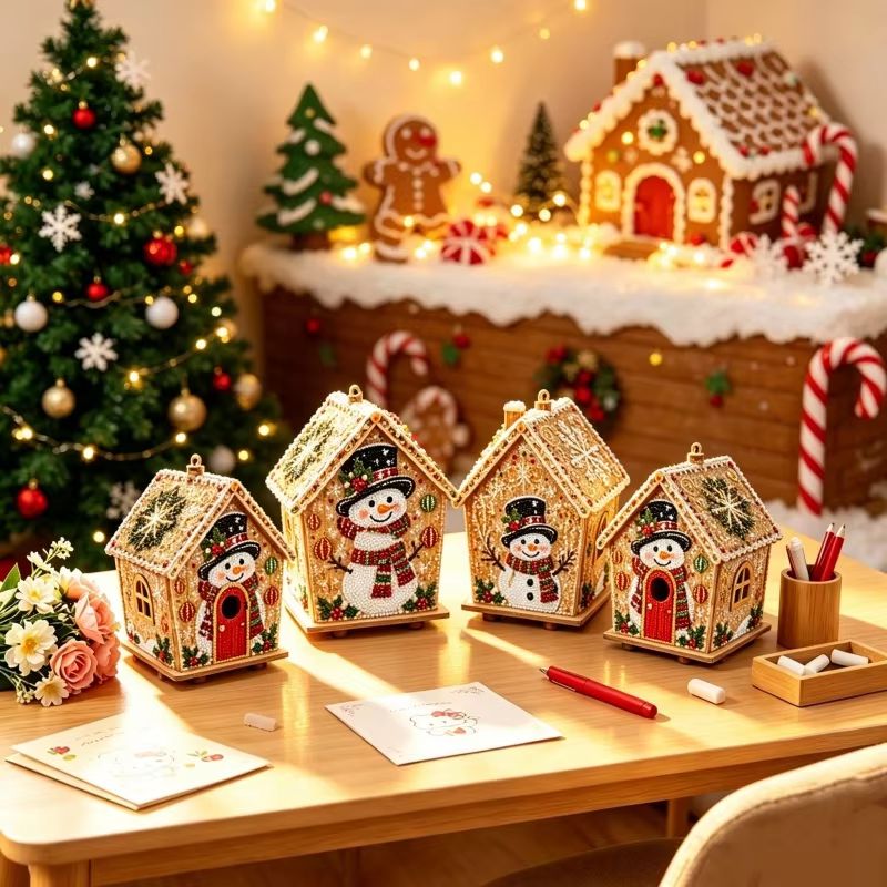 Home Fragrance Gingerbread - DIY Parelkunst Kerst Huis Diamant Schilderij