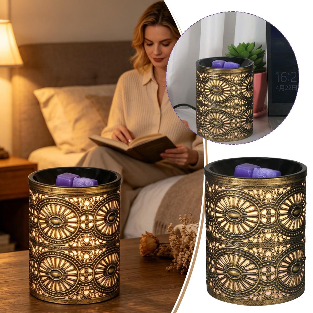Home Fragrance - Nieuw geurig nachtlampje, gouden geometrische ijzeren