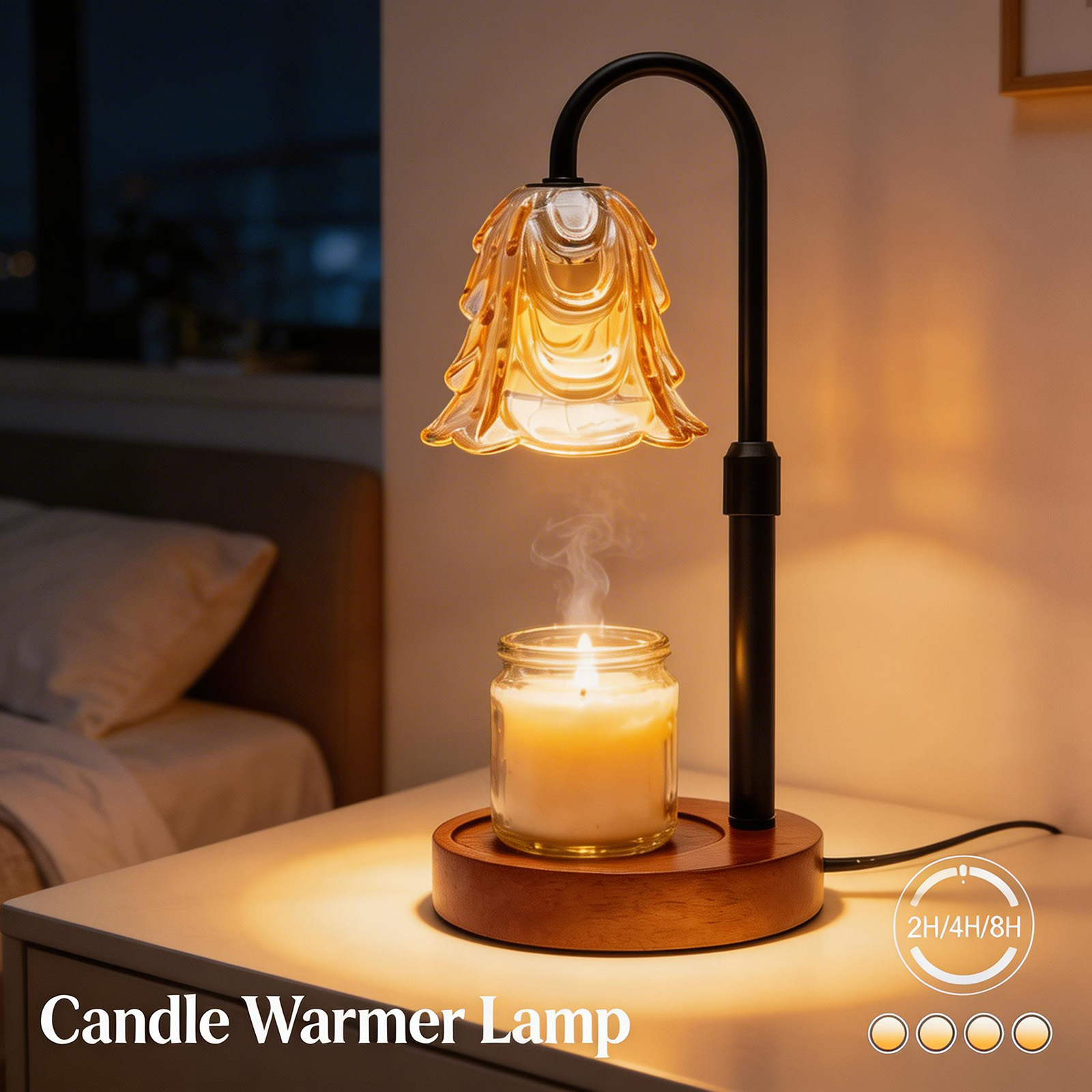Home Fragrance Lamp - Kaarswarmerlamp Woondecoratie Wasmeltenlamp Decoratief huis Sfeergeur