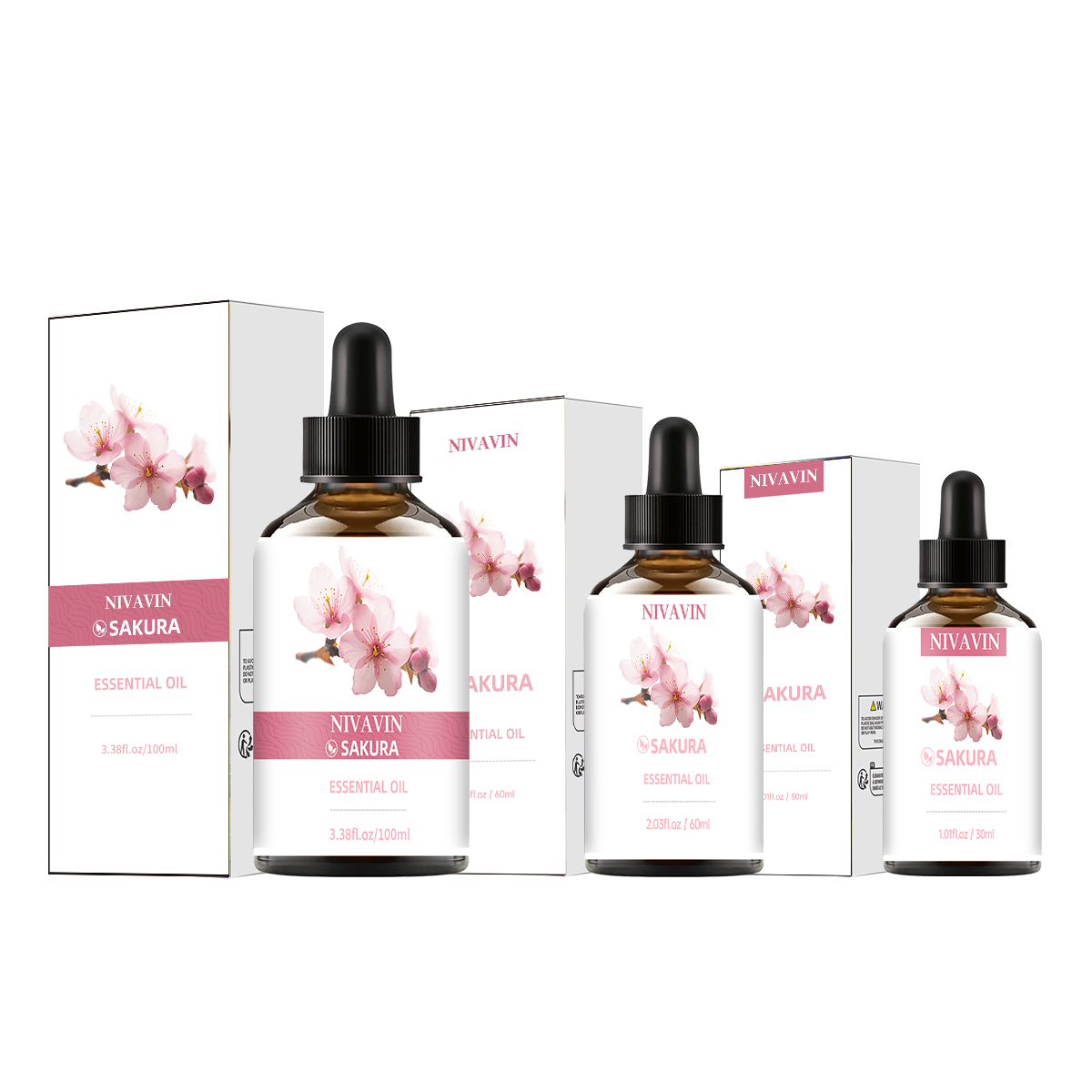 Home Fragrance Co - NIVAVIN 30ml/60ml/100ml Kersenbloesem etherische olie, natuurlijk