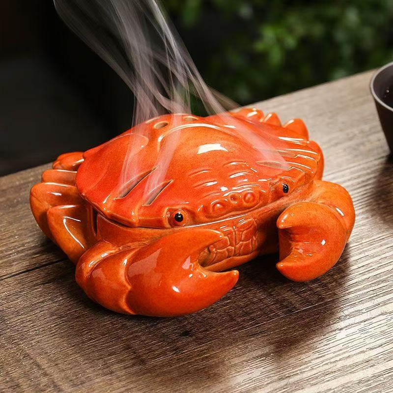 Xmas Home Fragrance - Grappige Krab Vormige Wierook Kachel Keramiek