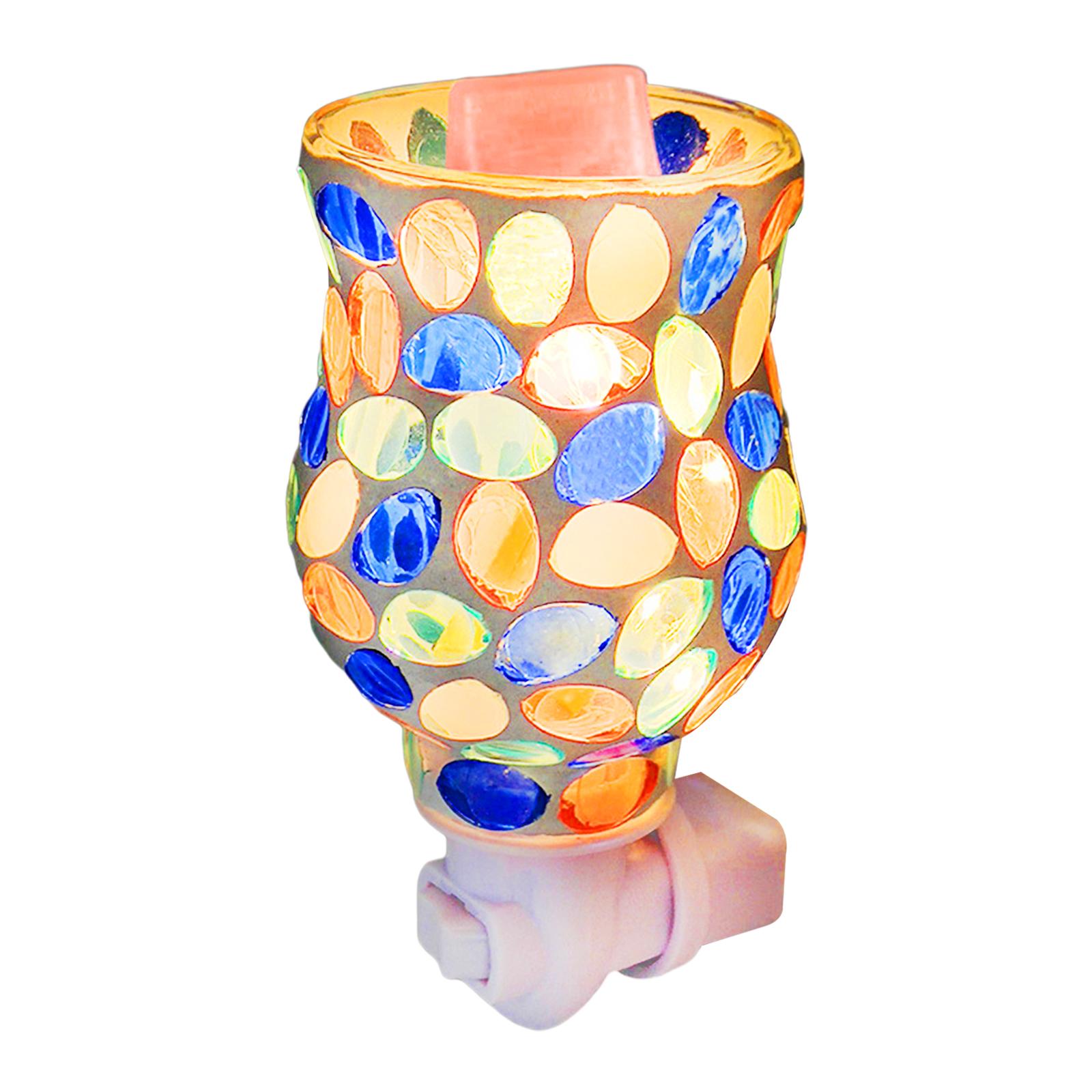 Home Fragrance Candles - Glazen mozaïek plug-in waxinelicht elektrische nachtlamp