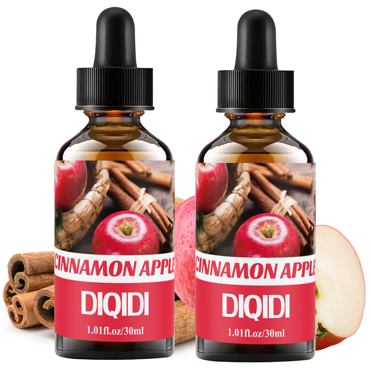 Home Fragrance Co - 2-delige Cinnamon Apple etherische olieset, samengestelde
