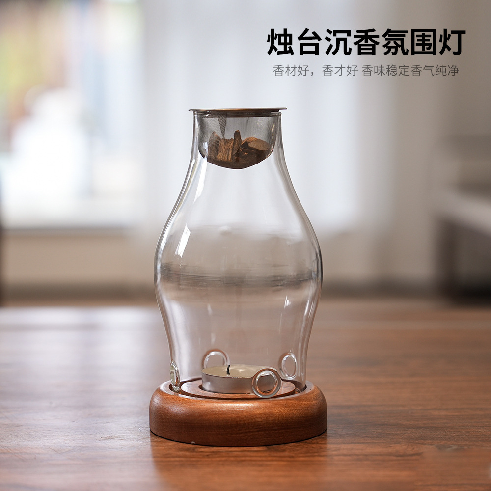 Transparante glazen kaarsenhou - Home Fragrance Lamp recensie en prijs