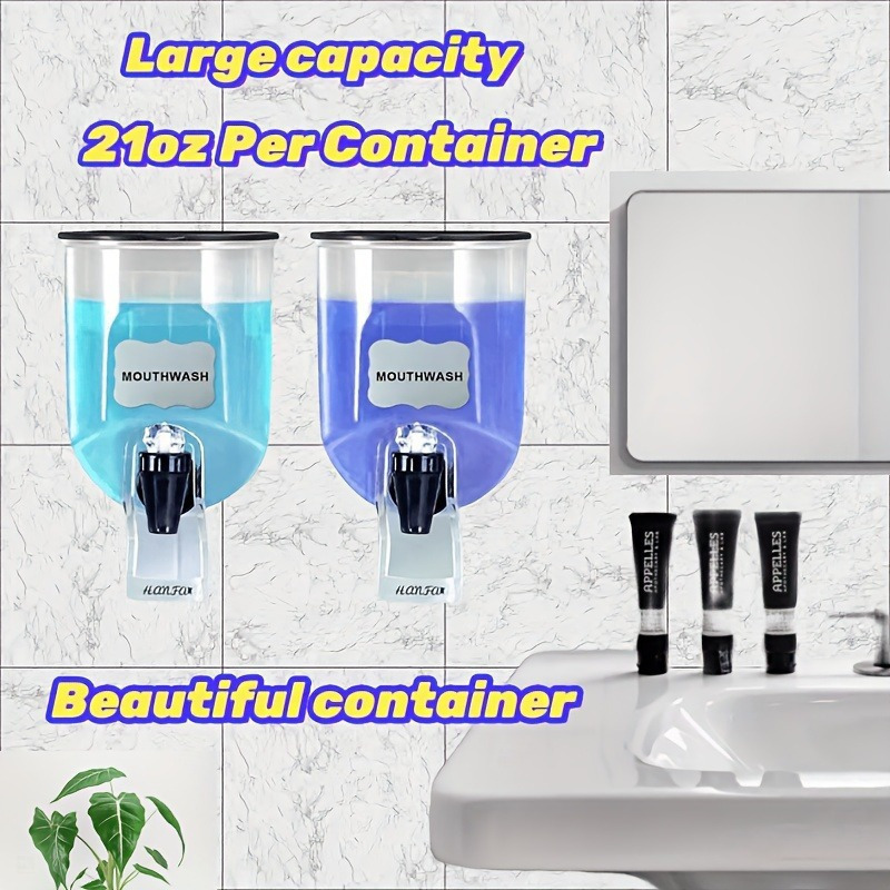 2 STUKS 600 ml mondwaterdispen - Home Fragrance Flowers recensie en prijs